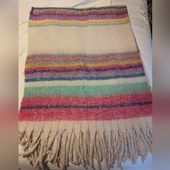 Free People Skye Stripe Fringe Throw Blanket - Picture 3 of 8